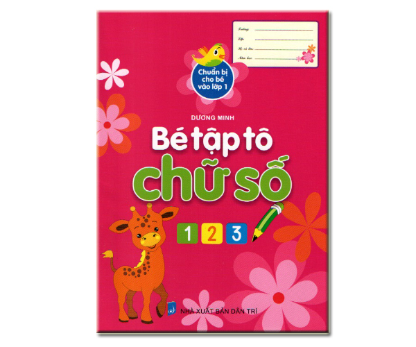 Bé tập tô chữ số
