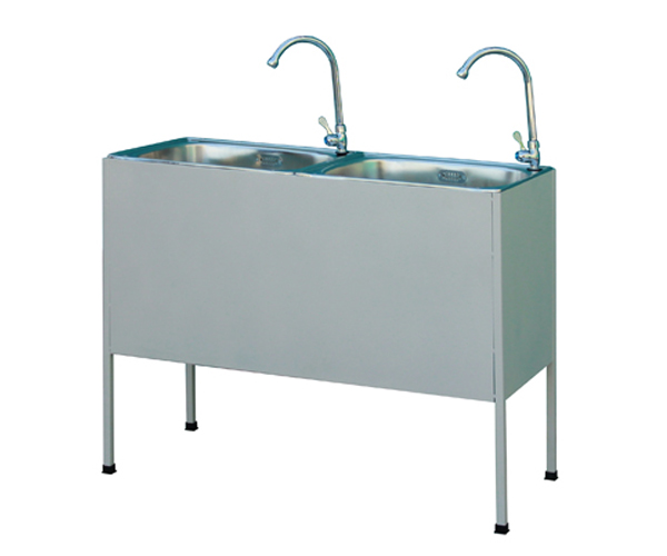 Bồn rữa đôi - chân inox