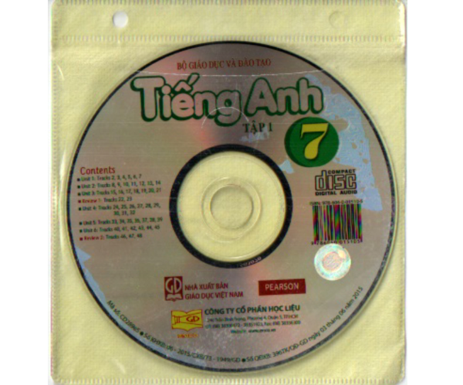 Đĩa CD Tiếng Anh lớp 7 tập 1