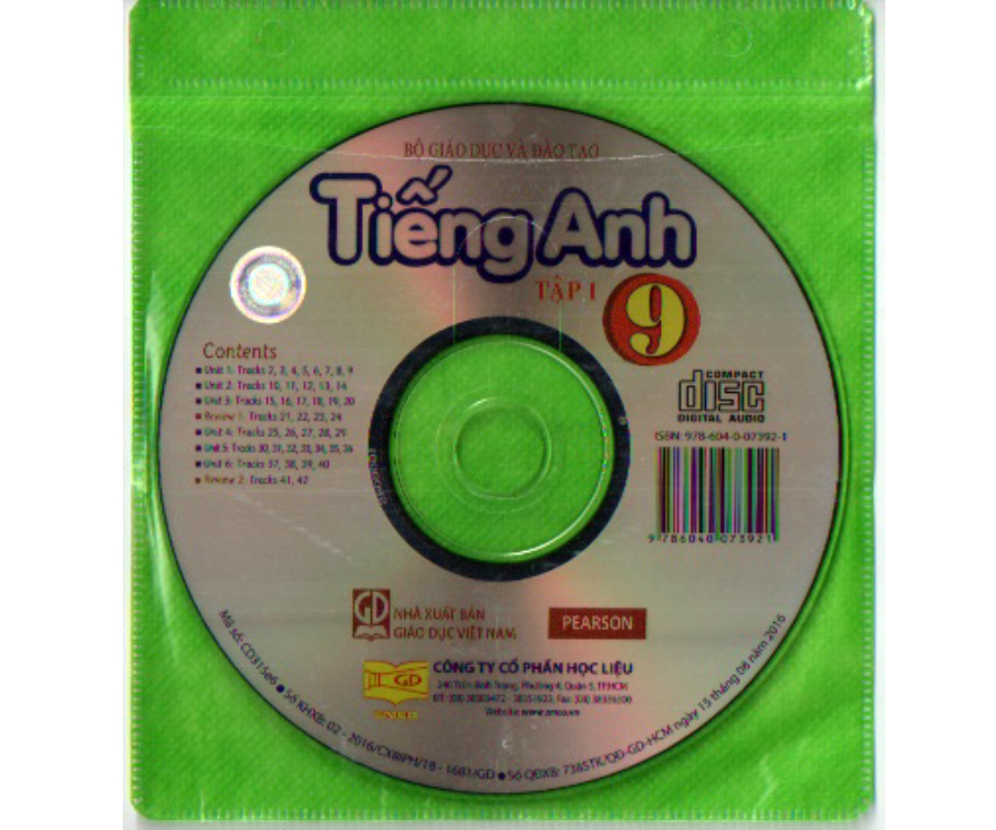 Đĩa CD Tiếng Anh lớp 9 tập 1
