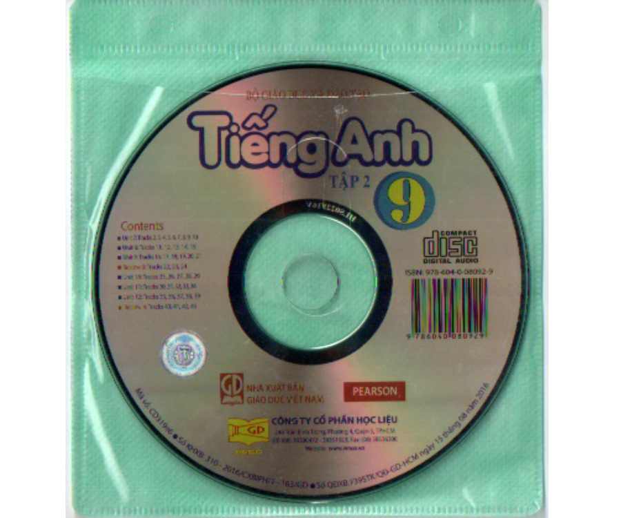 Đĩa CD Tiếng Anh lớp 9 tập 2