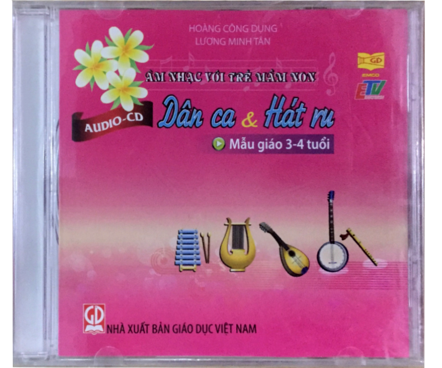 Đĩa Audio CD Dân ca và hát ru - Mẫu giáo 3-4 tuổi