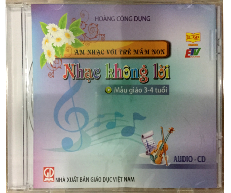 Đĩa Audio CD nhạc không lời -  Mẫu giáo 3-4 tuổi