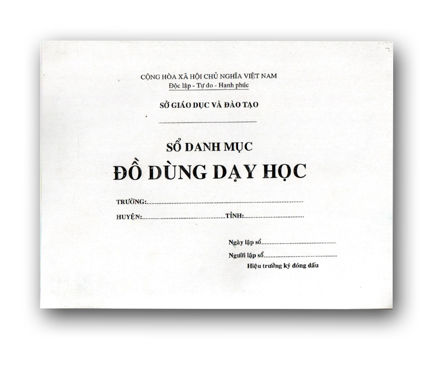 Sổ danh mục đồ dùng dạy học