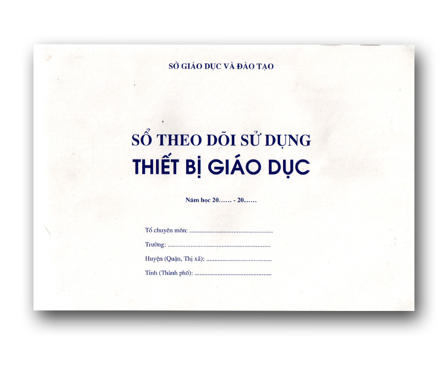 Sổ theo dõi sử dụng thiết bị giáo dục